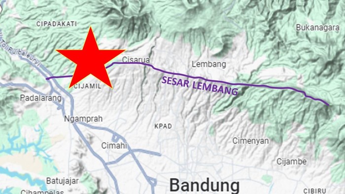 Berikut Wilayah yang Diprediksi Terdampak Sesar Lembang